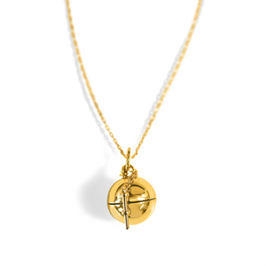 Sphere + Wand Locket - Gold